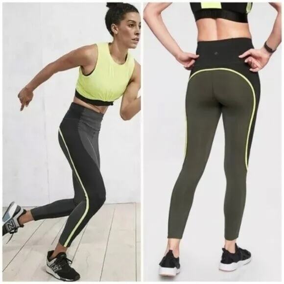 Athleta Spar Colorblock Ultra High Rise 7/8 Length Leggings Size XXS - Picture 1 of 8